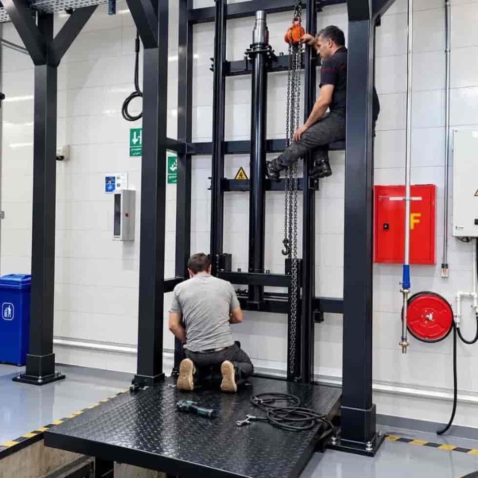 نصب و راه اندازی بالابر هیدرولیک با ظرفیت 1500kg